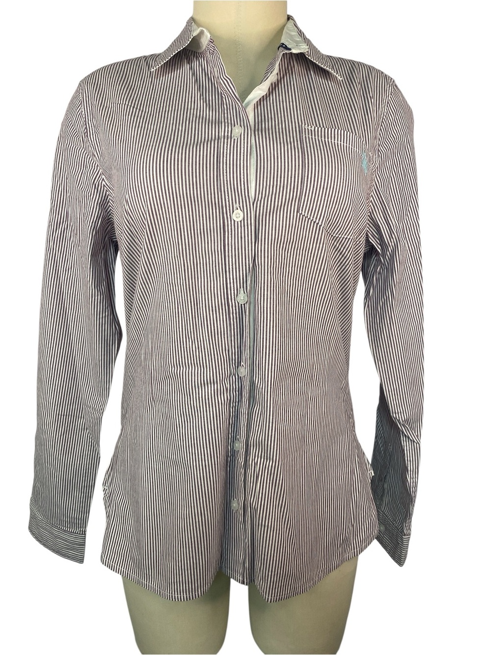 U.S. Polo Assn Purple Striped Button-Up Shirt Women’s Large